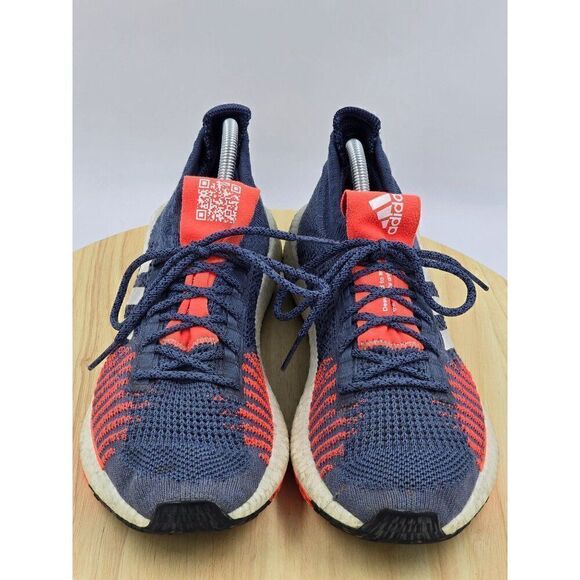 Adidas PulseBoost HD Tech Ink Mens Running Orange Collegiate Navy FU7337 Sz 9 main image 9